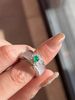 Chinese Cool Inlaid Feeling Style New With Emerald Zircon, A Two Fashion And Versatile Index Finger Ring For Women Zircon,_ipsvogv.com