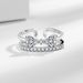 Korean Style Exquisite Micro Inlaid Zirconia Double Layered Open For Women With A High-end Feel, Light Luxury, Niche_ipsvogv.com