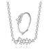 Popular simple ring necklace jewelry set zircon micro inlaid real gold plated_ipsvogv.com