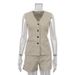 Women's Clothing ins style cotton and linen suit sleeveless vest suit summer women's casual shorts two-piece set_ipsvogv.com