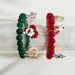 Stretchy Christmas Beaded Bracelet With 8mm Natural Stone For Men And Women, Handmade Holiday Jewelry Gift Natural Stone 8mm Beaded Elastic Bracelet_ipsvogv.com