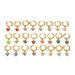 Women’s Jewelry Set Fashion December Birthstone Simple Flower Earrings Colorful Rhinestones Personality Stainless Steel Gold Plated Round Earrings_ipsvogv.com