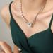 Personalized Ethnic Natural Freshwater Pearl Necklace Chinese Style Jade Pendant Titanium Steel Thick Collarbone Chain_ipsvogv.com