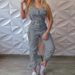 Women's fashion cargo jumpsuit belt sleeveless suspenders simple constraint foot pants_ipsvogv.com