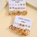 Metal Circle Earrings Set Creative Personalized Love Earrings Earrings_ipsvogv.com