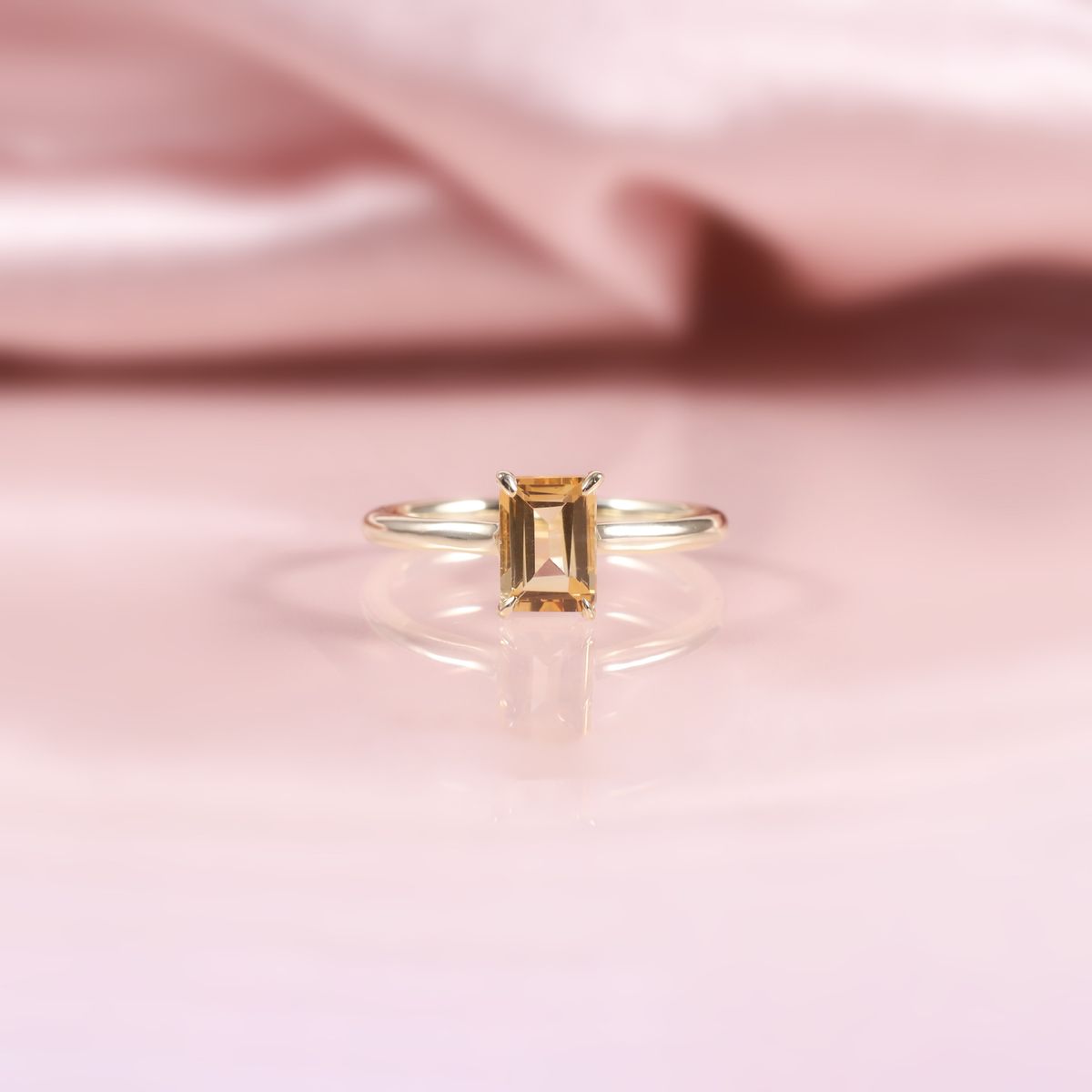 Small Fresh And Simple Ring Square S925 Sterling Silver Inlaid With Natural Colored Gemstones 1 Carat Ring Candy Color_ipsvogv.com