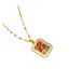 New Colored Zirconium Square Plate Pendant Necklace for Women in Bohemian Style Titanium Steel Lock Bone Chain Gold_ipsvogv.com
