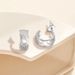 Earrings sterling silver Internet celebrity high end French diamond wave pattern light gold simple semi circular C shaped earrings_ipsvogv.com