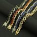 Decorative bracelet with colorful rhinestones set in Cuban exaggerated and bracelets_ipsvogv.com