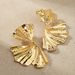 Gold-Plated Exaggerated Metal Style Ginkgo Leaf Fashion Women's Earrings_ipsvogv.com