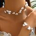 New women's pearl necklace set with niche design, bead multi-layer bracelet jewelry_ipsvogv.com