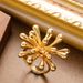 Exaggerated, Fashionable, High Street Style, Personalized Floral Bud Ring With An Open Mouth Design That Does Not Fade_ipsvogv.com