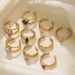 ins style simple open ring female stainless steel gold love zircon titanium steel ring index finger stone hand jewelry_ipsvogv.com