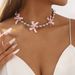 N11915 niche temperament high-end collarbone chain Y2K spicy girl style bow bead necklace_ipsvogv.com