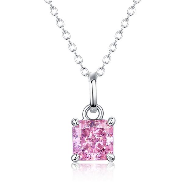 Willson Jewelry New S925 Sterling Silver Pendant Fashionable And Elegant Pink Ice Flower Cut High Carbon Diamond Manufacturer_ipsvogv.com