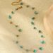 Bohemian Style Blue Turquoise Real Gold Stainless Steel Necklace Hot Selling Accessory_ipsvogv.com