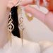 Women's Earrings Earrings for women long diamond fringe earrings earrings drop temperament ear hook personality niche_ipsvogv.com