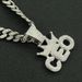 Hip Hop Full Diamond Crown CEO Letter Pendant Cuban Necklace Trendy Men's Dance Street Nightclub Accessories_ipsvogv.com