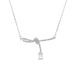 Micro Pave Full Diamond Ribbon Knot French Style Elegant Collarbone Chain Necklace For Women Light Luxury High-end_ipsvogv.com