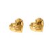 French High-end Diamond Cut Heart-shaped With Gold Plating And Luxurious Stainless Steel Earrings Accessories_ipsvogv.com