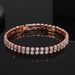 Full Bracelet Unisex Hip Hop Double Row Silver Micro Paved Rhinestone Bangle_ipsvogv.com