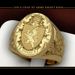 Unisex popular crown lion shield emblem ring gold plated royal seal men's ring_ipsvogv.com