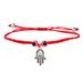 7 knot braided red rope bracelet female Evil hamsa palm eye evil devil's eye pendant bracelet_ipsvogv.com
