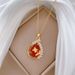 Steel 【 Titanium 】 Ancient Style Water Droplet Fashion, Light Luxury Temperament, Gorgeous Full Diamond Necklace, 【 】 Fashion, Temperament, Necklace,_ipsvogv.com