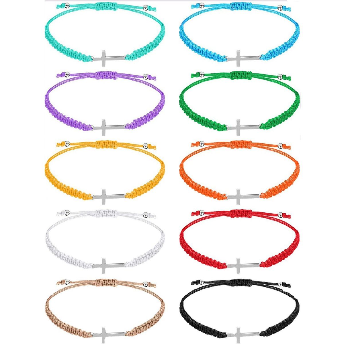 Hot Selling Cross With Fashionable Simple Hand Woven Adjustable Men's And Women's Bracelet_ipsvogv.com