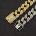 Hip hop full diamond men's big gold domineering and exaggerated Miami Cuban chain street dance rap necklace 20mm_ipsvogv.com