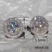 Cao Shi, Japan, and South Korea's New with Super Sparkling Round Zircon Full Diamond E, Elegant Style for Women_ipsvogv.com