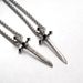 Popular Hip Hop Titanium Steel Diamond Sword Pendant Personality Men Casual Couple Necklace_ipsvogv.com