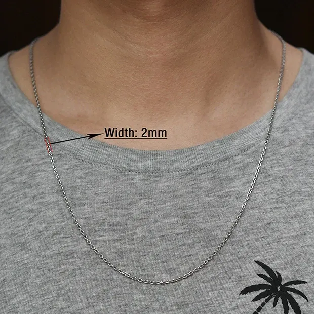 Hot Sales Women Men Stainless Steel Rolo Link O Chain Necklace for Charm Pendant Sier Color Jewelry Making Accessories Christmas_ipsvogv.com