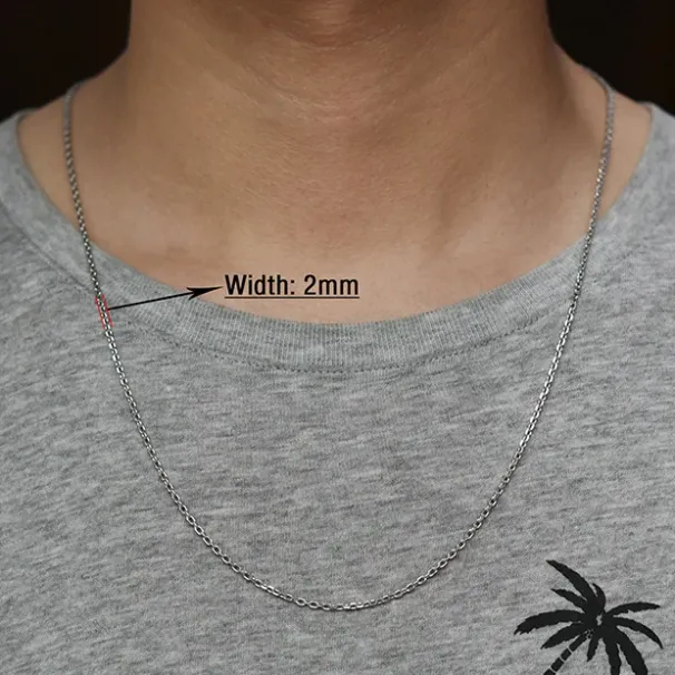 Hot Sales Women Men Stainless Steel Rolo Link O Chain Necklace for Charm Pendant Sier Color Jewelry Making Accessories Christmas_ipsvogv.com