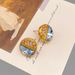 Korean minimalist, exquisite, personalized round glass crystal with a sense of luxury and light luxury. Zircon silver_ipsvogv.com