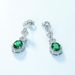Cultivated Emerald Fashion Earrings S925 Silver Full Of Colored Gem Leaf Earrings Retro Light Luxury_ipsvogv.com