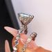 Cao Shi's New Of Fashionable And High-end Zircon Rings With Full Diamonds, Two-piece Jewelry Set_ipsvogv.com