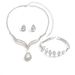 Women’s Jewelry Set Fashion Supply Hot Selling Crystal Rhinestone Jewelry Necklace Set Bridal Wedding Necklace Earrings Bracelet Three Piece Set_ipsvogv.com