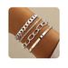 Hot Sale New Style Punk Hip Hop Style Personality Exaggerated Combination Set Bracelet Four Piece Set_ipsvogv.com