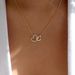 Interlocking Heart Interlocking Necklace Female Love Clavicle Chain Diamond Pendant Sweet Girlfriend Girlfriends_ipsvogv.com