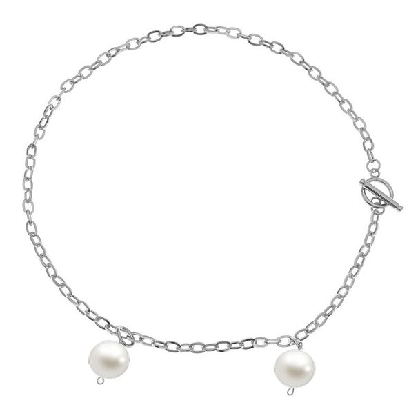 Fashion Partner Splicing Pearl Necklace Retro Shell Pearl Men And Women Hip Hop Clavicle Chain Exquisite Short Style_ipsvogv.com