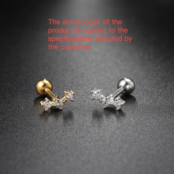 Unisex geometric piercing ear bone studs for women single titanium steel round ball screw twist ball ear studs earrings_ipsvogv.com