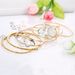 New Bohemian Style Heart-shaped Turquoise Round Opening Bracelet_ipsvogv.com
