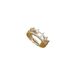 【 Real Gold 】 Full Diamond Double Layered Wedding With Adjustable Opening, Simple Handmade Ring, Couple's Pair Ring_ipsvogv.com