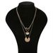 New Necklaces With Minimalist Electrocardiography, Semi-circular Fan-shaped Three-layer Necklace_ipsvogv.com