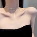 French Romantic Lace Rhinestone Niche Design Sense Choker Ins Trendy Internet Celebrity Collarbone Chain_ipsvogv.com