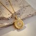 Vacuum Plated Devil Eye Necklace For Women Simple Commuter Round Eye Diamond Plated Necklace_ipsvogv.com