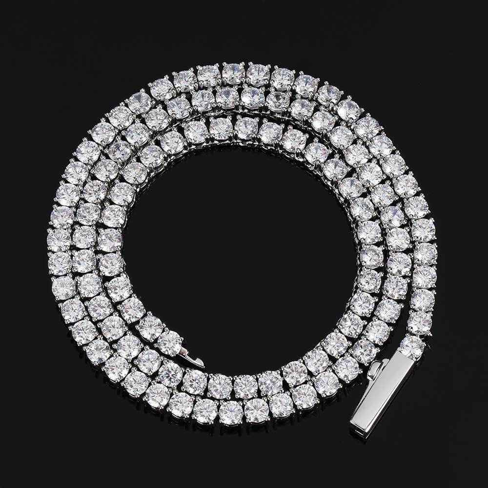 hot selling accessories spring buckle tennis chain zircon necklace hip hop jewelry full diamond men's necklace_ipsvogv.com