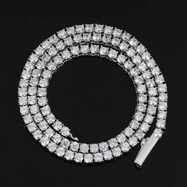 hot selling accessories spring buckle tennis chain zircon necklace hip hop jewelry full diamond men's necklace_ipsvogv.com