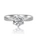 Pure Silver Classic Six Claw Mosonite Micro Set Ring Women's Wedding Ring, 1 Carat Light Luxury Versatile for Men_ipsvogv.com
